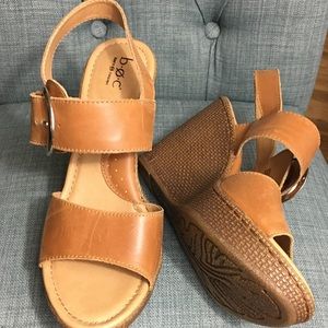 Leather B.O.C Wedge Sandals